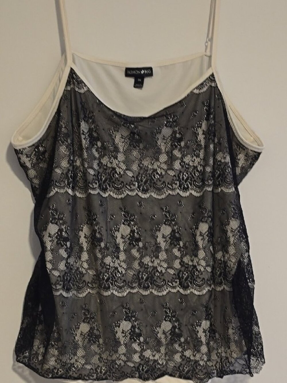 Black Lace Camisole Top with adjustable straps